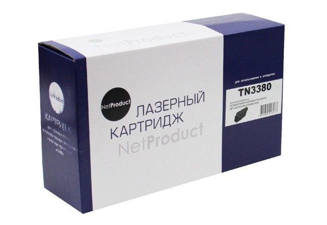Тонер-картридж NetProduct (N-TN-3380) для Brother HL-5440D/5450DN/DCP-8150DN, 8K Тонер-картридж NetProduct (N-TN-3380) для Brother HL-5440D/5450DN/DCP-8150DN, 8K