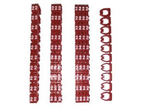 Кольцо маркировочное 2, красный Netko 100шт