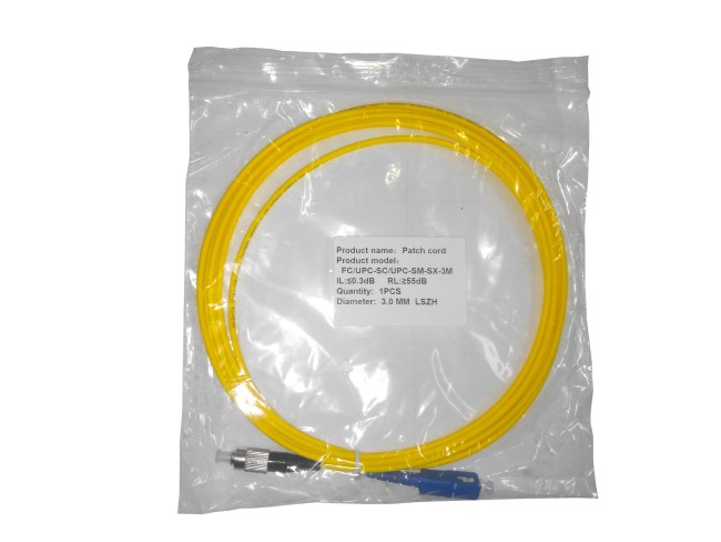 Патч-корд оптический переходной SC-FC/UPC SM Simplex 3.0мм 9/125, LSZH 5 шт Патч-корд оптический переходной SC-FC/UPC SM Simplex 3.0мм 9/125, LSZH 5 шт