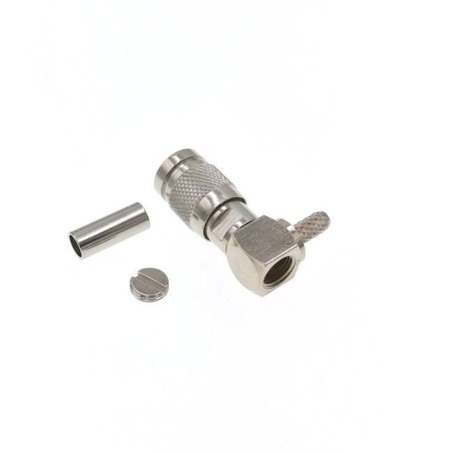 ВЧ-разъём DIN 1.0/2.3(male)угловой обжимной под кабель RG-316