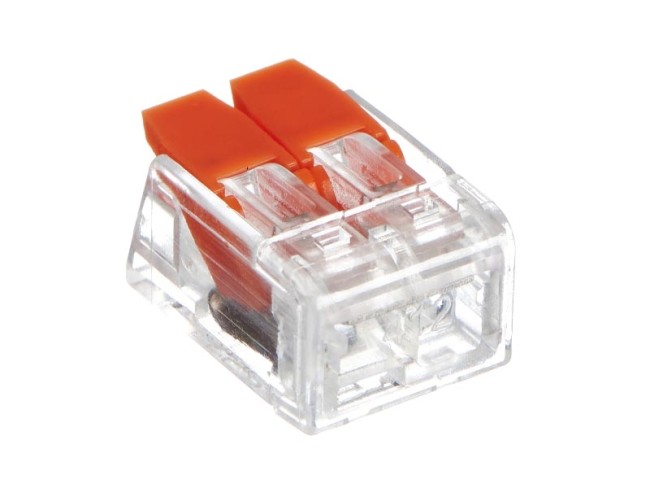 Клемма 223-412 многоразовая, универсальная, 2-проводная, (0,14-4мм2), NETKO Optima 20шт Клемма 223-412 многоразовая, универсальная, 2-проводная, (0,14-4мм2), NETKO Optima 20шт