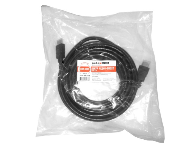 Шнур аудио-видео HDMI-HDMI 2.0 цвет: золото (10м) NETKO Optima Шнур аудио-видео HDMI-HDMI 2.0 цвет: золото (10м) NETKO Optima