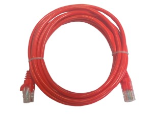 Патч-корд UTP4 cat 5e, ВС, LSZH, красный, литой коннектор NETKO Optima 5 шт