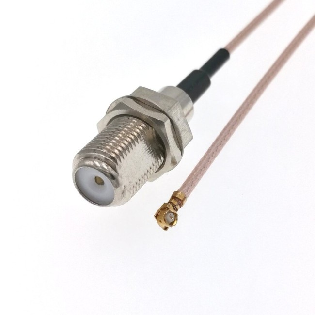 Адаптер для модема (пигтейл) U.fl(IPEX)-F(female) кабель RG178 10см.